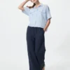 Women’s Premium Linen Skipper Boxy Shirt | Short Sleeve
