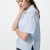 Women’s Premium Linen Skipper Boxy Shirt | Short Sleeve
