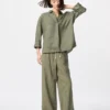 Women’s Premium Linen Skipper Collar Shirt