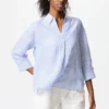 Women’s Premium Linen Skipper Collar Shirt | Striped