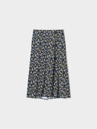 Women’s Printed Slit Midi Skirt