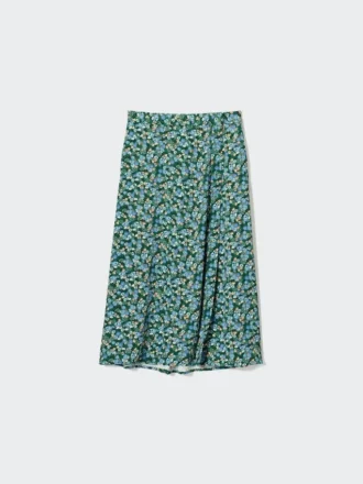 Women’s Printed Slit Midi Skirt