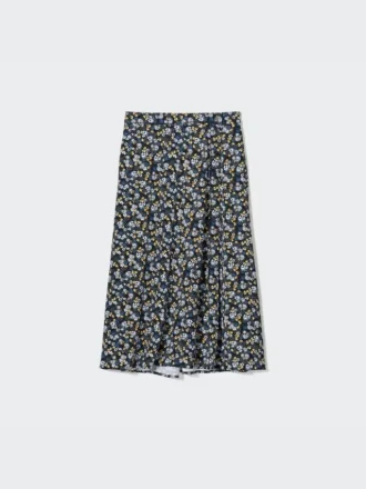 Women’s Printed Slit Midi Skirt