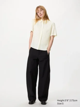 Women’s Rayon Short Sleeve Blouse | Dot