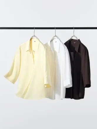 Women’s Rayon Skipper Collar Blouse | 3/4 Sleeve