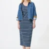 Women’s Ribbed Bra Dress | Striped