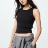 Women’s Ribbed Cropped Bra Top