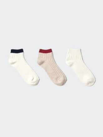 Women’s Ribbed Short Socks | 3 Pairs | Striped