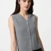 Women’s Scalloped V-Neck Sweater | Sleeveless