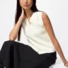 Women’s Scalloped V-Neck Sweater | Sleeveless