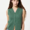 Women’s Scalloped V-Neck Sweater | Sleeveless
