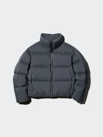 Women’s Seamless Down Short Jacket | Checked