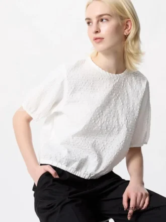 Women’s Seersucker Volume Blouse