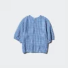 Women’s Seersucker Volume Blouse | Gingham