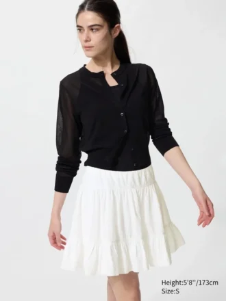 Women’s Seersucker Volume Mini Skirt