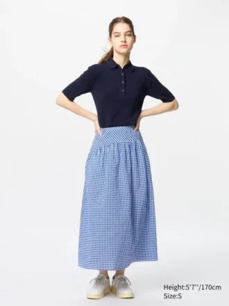 Women’s Seersucker Volume Skirt | Gingham