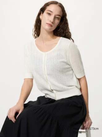 Women’s Sheer Lace Cardigan | Short Sleeve