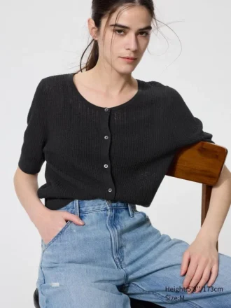 Women’s Sheer Lace Cardigan | Short Sleeve