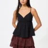 Women’s Shirring Volume Frill Mini Skirt