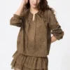 Women’s Shirring Volume Frill Mini Skirt
