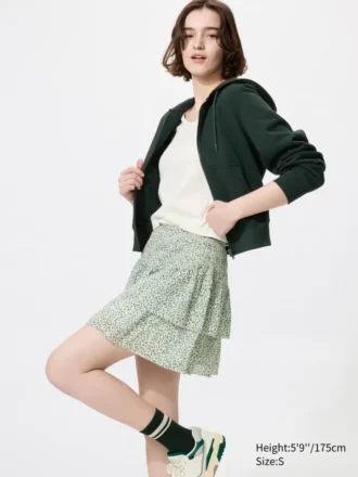 Women’s Shirring Volume Frill Mini Skirt