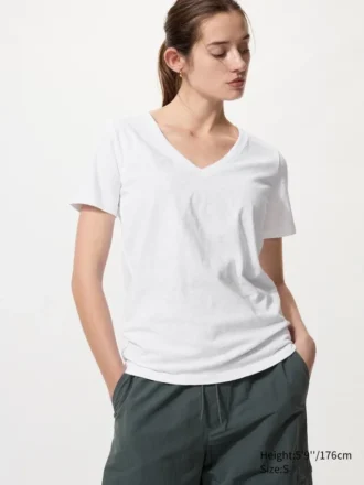 Women’s Slub Cotton V-Neck T-Shirt