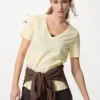 Women’s Slub Cotton V-Neck T-Shirt