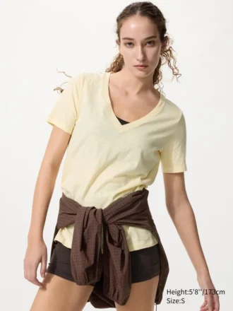 Women’s Slub Cotton V-Neck T-Shirt