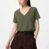 Women’s Slub Cotton V-Neck T-Shirt