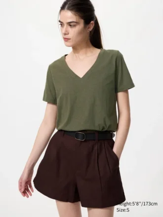Women’s Slub Cotton V-Neck T-Shirt