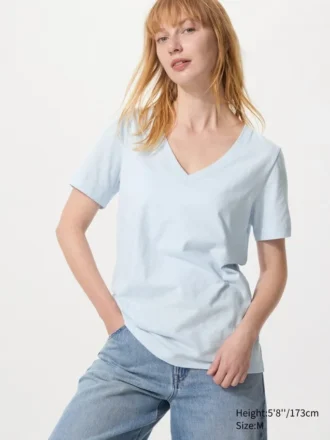 Women’s Slub Cotton V-Neck T-Shirt