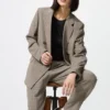 Women’s Smart Ankle Pants | Checked