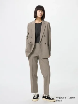 Women’s Smart Ankle Pants | Checked