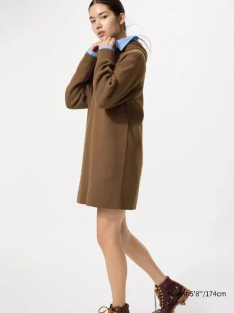 Women’s Smooth Cotton Knit Hoodie Dress