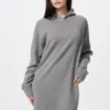 Women’s Smooth Cotton Knit Hoodie Dress
