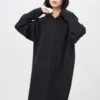 Women’s Smooth Cotton Knit Hoodie Dress