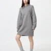 Women’s Smooth Cotton Knit Hoodie Dress