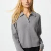 Women’s Smooth Cotton Polo Sweater