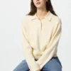 Women’s Smooth Cotton Polo Sweater
