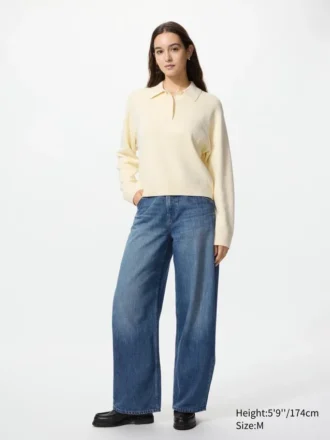 Women’s Smooth Cotton Polo Sweater