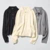 Women’s Smooth Cotton Polo Sweater