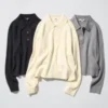 Women’s Smooth Cotton Polo Sweater