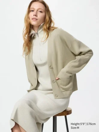 Women’s Smooth Cotton V-Neck Cardigan