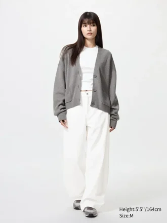 Women’s Smooth Cotton V-Neck Cardigan