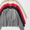 Women’s Smooth Cotton V-Neck Cardigan