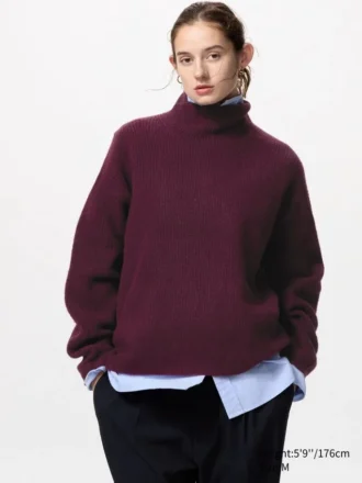 Women’s Souffle Yarn Sweater | High Neck