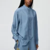 Women’s Stand Collar Shirt | Long Sleeve