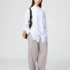 Women’s Stand Collar Shirt | Long Sleeve