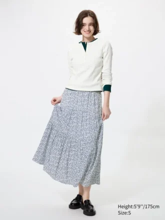 Women’s Tiered Maxi Skirt | Printed