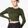 Women’s Ultra Stretch Airism Cropped T-Shirt | Long Sleeve